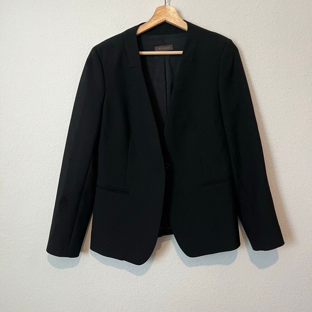 Peserico Black Single One-Button Sports Coat Blazer Jacket Women’s Size 44 US 8
